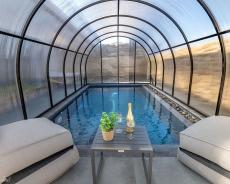 The outdoor area and pool - Petra Suites